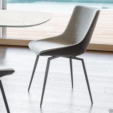 Artika Chaise tapissée aux pieds élancés par Bonaldo